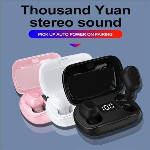 Bluetooth Wireless Headphones with Led Display Hi-Fi Thousand Yuan Stereo Sound Music Headset Comfortable To Wear Sleep Earbuds