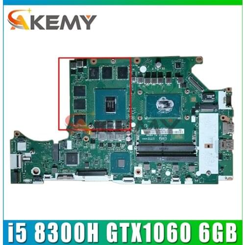 For ACER Predator Helios PH317-52 PH315-5 A717-72G laptop motherboard DH53F LA-F991P CPU i5 8300H GTX1060 6GB test Ok Mainboard
