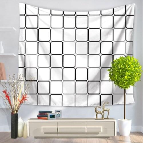 Home Decorative Wall Hanging Carpet Tapestry Rectangle Bedspread Brief Geometric Pattern GT1011