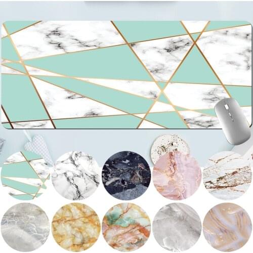 Mouse Pad Game Gamer Mouse Pad Waterproof PU Leather Marble Pattern Computer Mousepad Large Mouse Mat