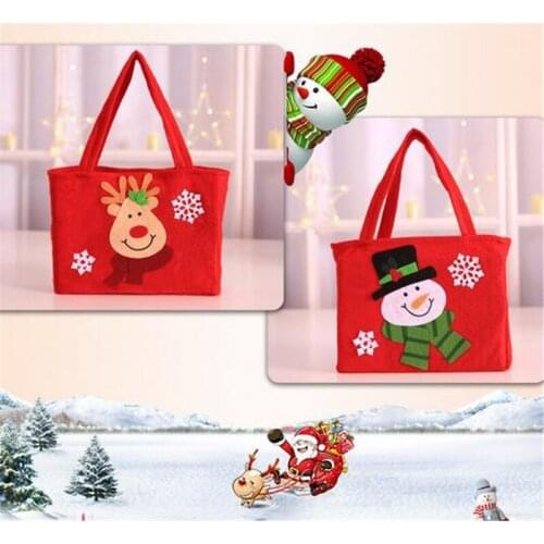 Hot 200pcs Cute Santa Claus Snowman Candy Gift Bags Cookie Packaging Bags Party Handbag Merry Christmas Storage Package