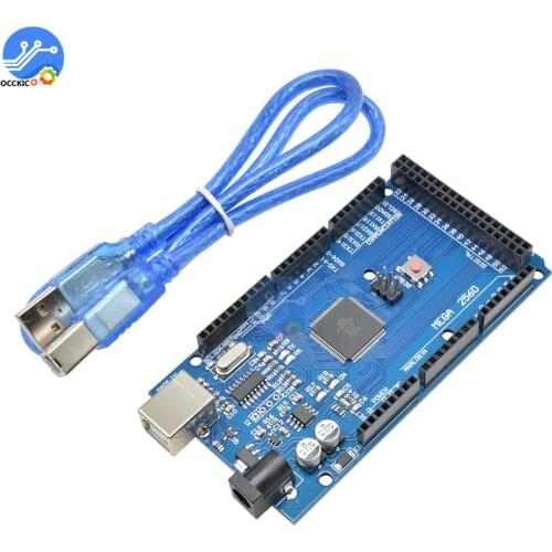 MEGA2560 Mega 2560 R3 REV3 ATmega2560-16AU CH340G Board Module ON USB Cable Compatible for AVR USB Board USB Line DIY kit