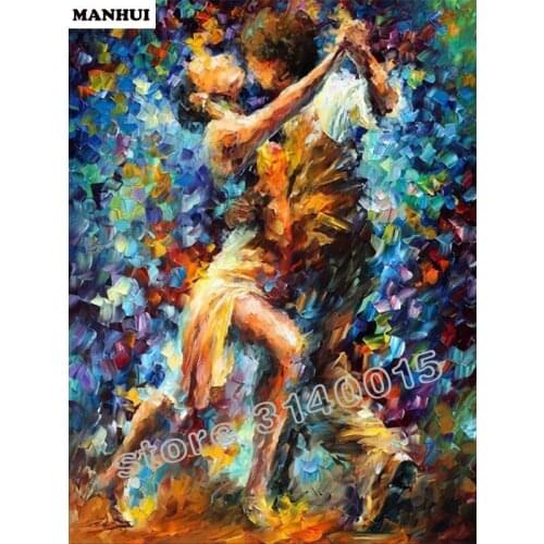 Diy Diamond painting Oil painting dance couple 3D square drill Diamond mosaic pasted full cross stitch Crafts Needlework ABC121
