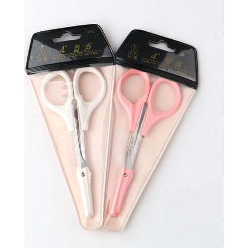 Stainless Steel Makeup Scissor Eyebrow Eyelashes Nose Hair Trim Scissor Sharp Ponit Curve Tip Small Eyebrow Scissor make up tool