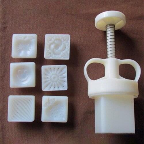 Plastic Mooncake Mold 30g Square Strawberry Stamp Cookie Cutter Mould DIY Baking