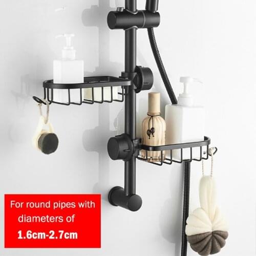 Bathroom Shampoo Soap Shower Caddy Organizer Shelves Sundries Drain Holder with Hook Kitchen Sink Faucet Storage Rack Household