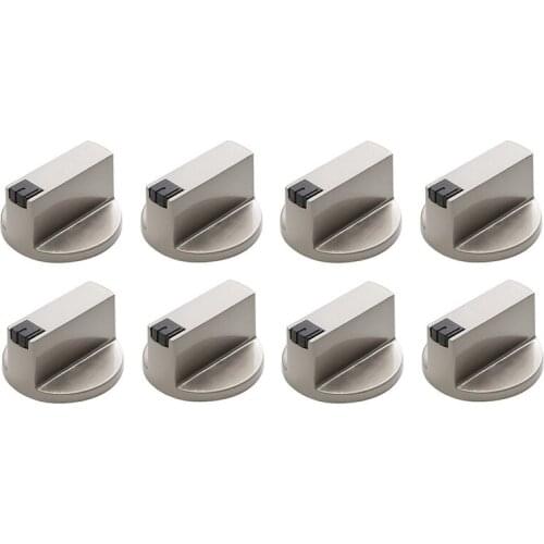 EAS-Stove Handle, 6mm Zinc Alloy Control Knob Oven Switch Universal Silver Gas Stove Control Knob, Suitable for Oven Stove Gas S