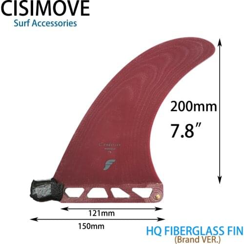 CISIMOVE Future type fiberglass burgundy 7.8 inches single center fin
