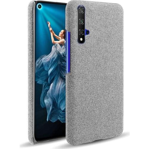 Cloth Cases For Huawei Honor 20 Case Slim Retro Cloth Hard Phone Cover For Huawei Honor 20 Honor20 Coque Funda Capa