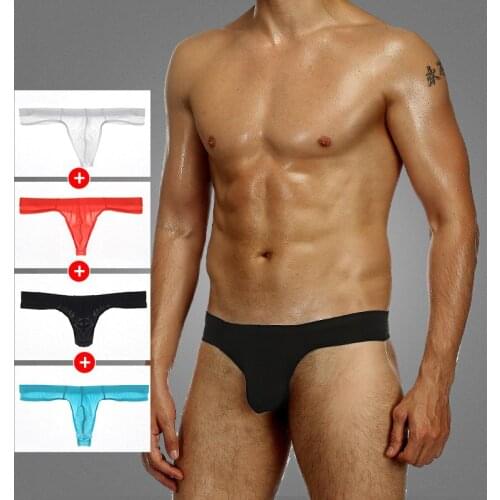 Pinky Senson mens brief underwear mens ding pants ice cream panties mens thin low-waisted large size large bag underpants