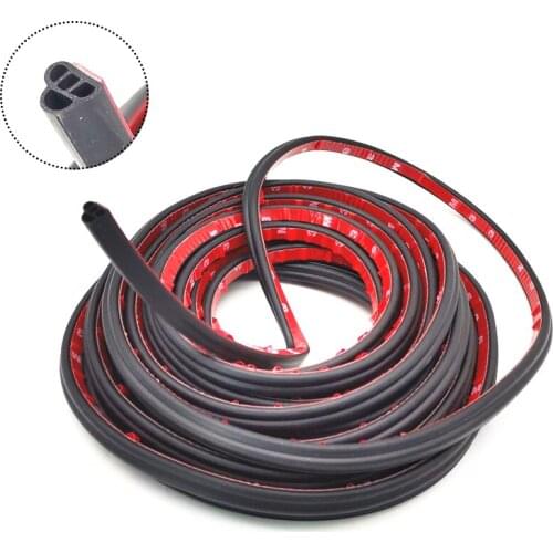 10M Universal Car Rubber L Shape Dual Layer Seal Strip For Car Door Hood Trunk