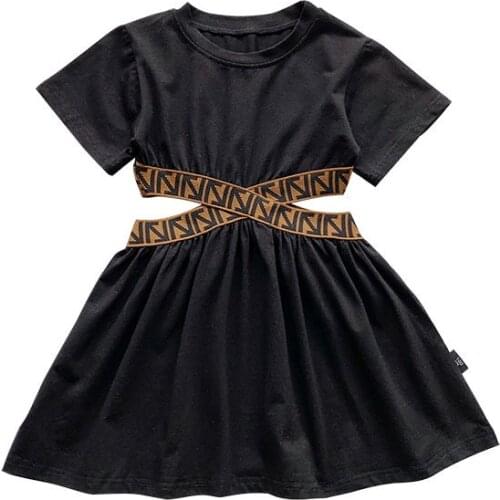 Vestidos Summer Dress For Girls Korean Fashion Girls 2021 New Style Childrens Clothing Waistless Princess Beach Dresses 3M-8T