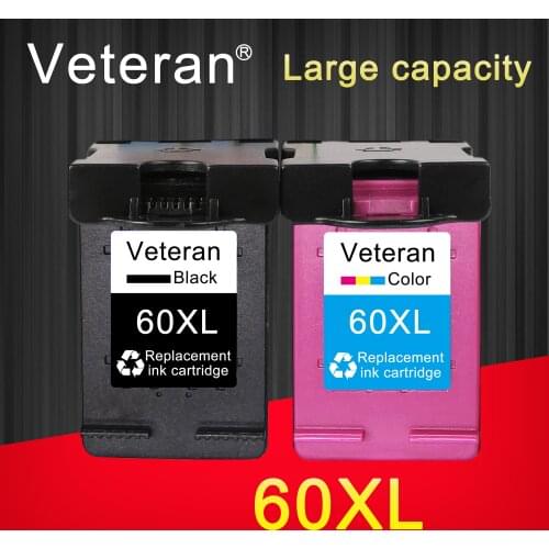 Veteran refill Ink cartridge 60XL for hp60xl hp 60 xl Deskjet F2480 F2420 F4480 F4580 F4280 D2660 D2530 D2560 PhotoSmart C4680