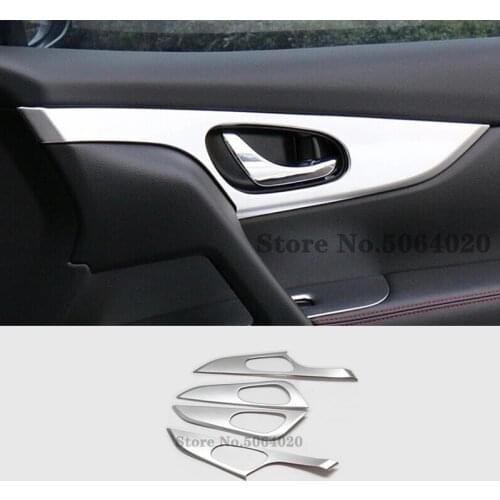 ABS Matte For Nissan Rogue Sport Qashqai j11 2015 2016 2017 2018 Inner Inside Door Handle Bowl Catch Bezel Frame Cover Trim