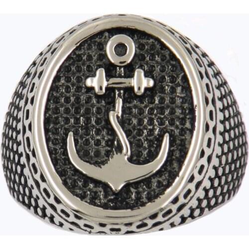 Fanssteel Stainless steel jewelry MARINE ANCHOR NAVY SEAMAN SAILOR RING FSR12W47