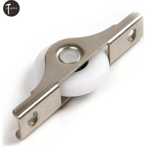 1PC 25mm Dia Nylon Wheel Cabinet Pulley Furniture Door Window Single Roller Pulley Wheel 62*10.5*24.5mm