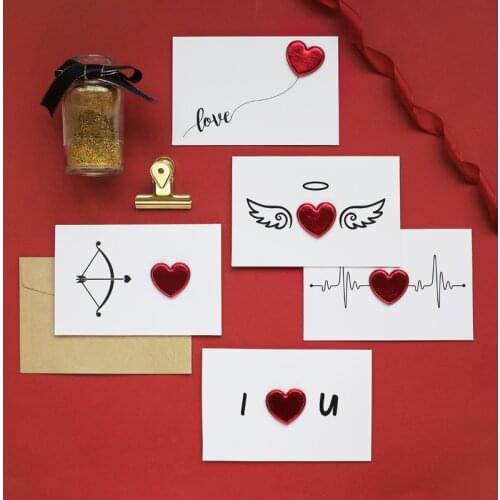 1Pc Cards Valentines Day Gift Love Postcard Wedding Invitations Greeting Cards Anniversary for Her Valentines Day Gift Card