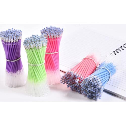 10PCS Rainbow Refill Pastel Refill Student Graffiti Painting 0.8mm Refill Stationery Red Blue Gel-Ink for School Office Supplies