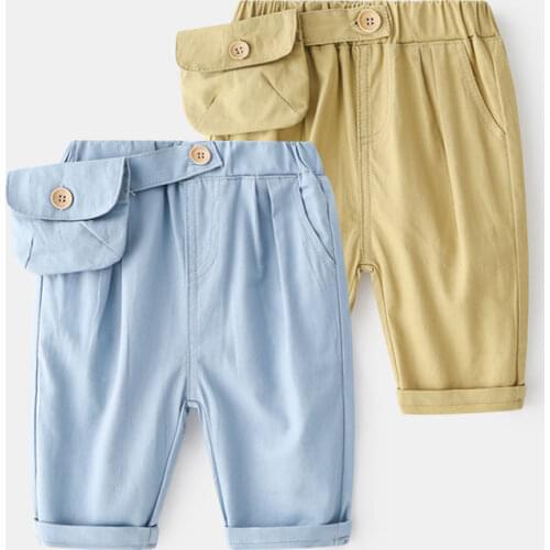 2021 Summer New Design Casual 2 3 4 5 6 7 8 10 Years Infant Sports Big Pocket Elastic All Match Cotton Shorts For Kids Baby Boys