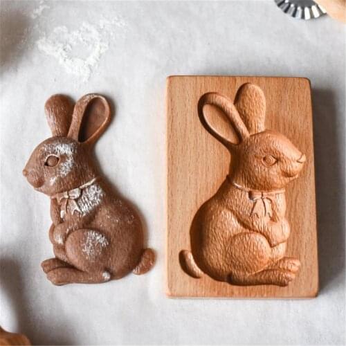 3D Cookie Cutter Provance Wooden Cookie Animal Mold Craft Baking Tool For For Making Moon Cake Muffins Pastry Fondant Dessert