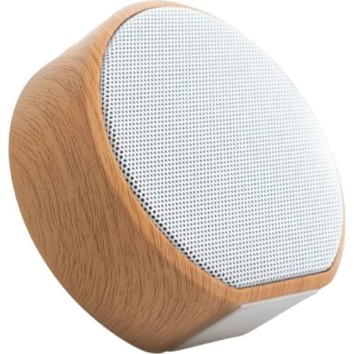 Abay A60 Super Portable Wireless Bluetooth Music Speaker with Microphone Plug-in Card Wood Grey White