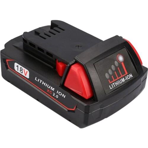 M18 18V 2000mAh Rechargeable Li-ion Battery For Milwaukee M18 48-11-1815 48-11-1850 2646-20CT Replacement Power Tools Battery