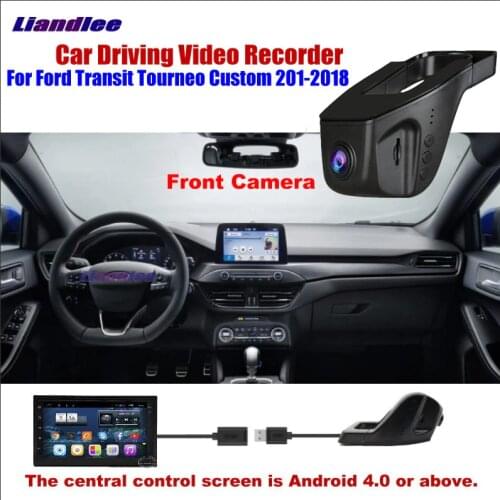 Liandlee Car DVR Front Camera Driving Video Recorder USB Plug For Ford Transit Tourneo Custom Android Screen AUTO CAM Antiradar