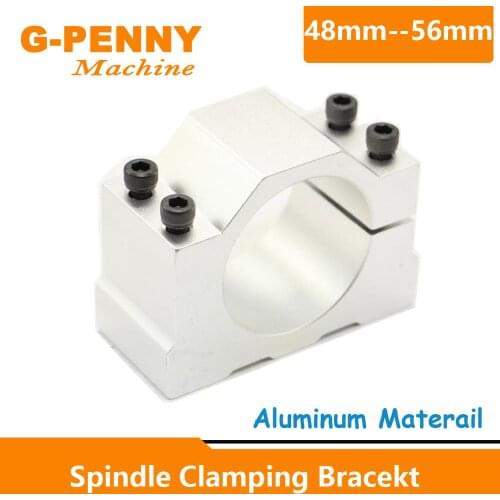 Free Shipping CNC Spindle Motor fixture 48mm,50mm,52mm,54mm,56mm Spindle Clamping bracekt Aluminium fixture