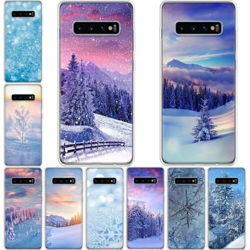 Landscape Winter Light Snow Luxury Phone Case For Samsung Galaxy A71 A70 A51 A50 A41 A40 A30 A21 A10 A01 A90 A20S A20E A10S M30S