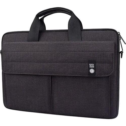 Black universal Laptop Bag with shoulder strap Notebook Case Cover Computer Briefcase for 14 15 inch MacBook Pro Air Retina HP