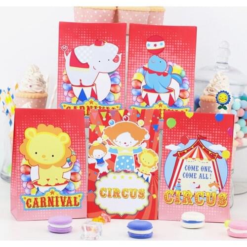Circus Favor Box Candy Box Gift Box Cupcake Box Boy Kids Birthday Party Supplies Decoration Event Party Supplies