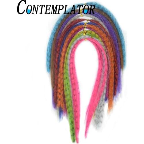 CONTEMPLATOR 12optional Colors Fly Fishing Black Barred Minnow Fibers 2bags Streamer Fly Tying Zebra Grizzly Hair Flies Body