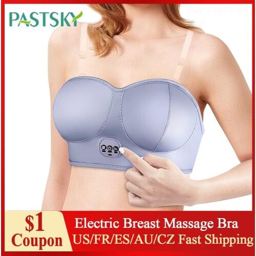 Electric Breast Massage Bra Heating Vibration Chest Massager Growth Enlargement Enhancer Breast Hot Compress Chest Health Care