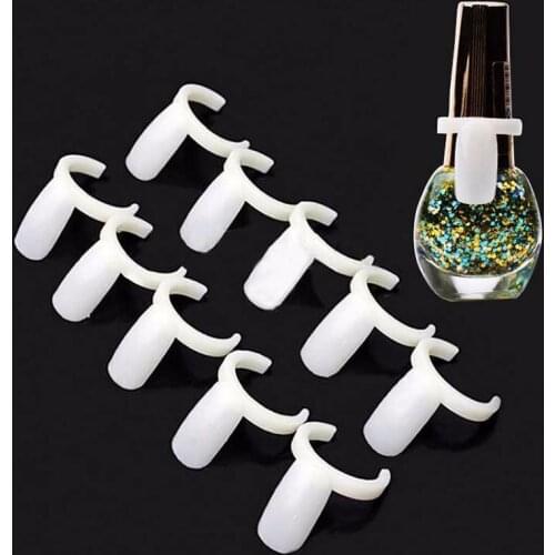 50pcs Nail Art UV Gel Showing Shelf Ring Style for Bottle Nail Tip DIY Polish Color Display Card Practice Training Manicure Tool
