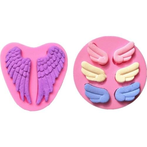 Kitchen Accessories Angel Wing Cooking Tools Chocolate Wedding Cake Decorating Silicone Mold Baking Fondant Candy Sugar Craft