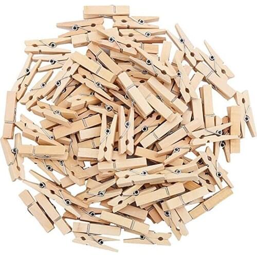 50/100 pcs Mini 25mm Natural Wooden Clips Photo Clips Clothespin DIY Wedding Party Wooden Clip Clips Pegs Dropshipping