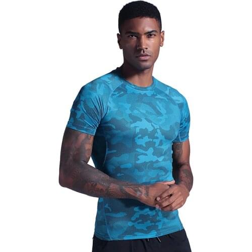 Mans T-shirt compression t-shirts men workout sports running t shirt short sleeve jogger tshirt fitness exercise gym clothes