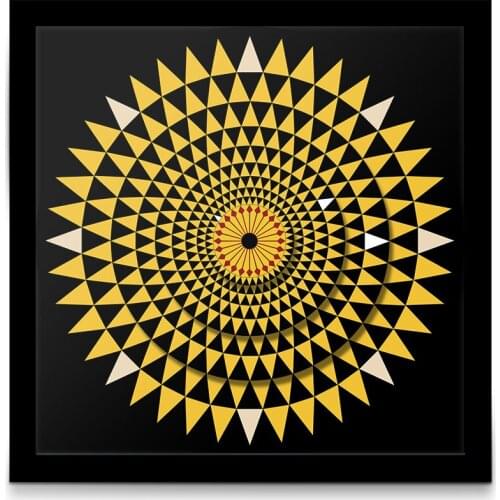 Mosaic Art Flower Modern Abstract Design Silent Clever Clock Hexagon Table Clock Hanging Wall Clock Mandala Floral Home Decor