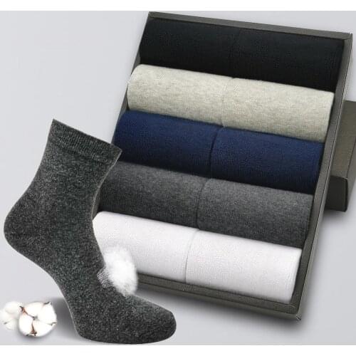 Plus Size Mens Cotton Socks Business Men Socks Soft Breathable Antibacterial Sock For Male Socks Mens Long Socks Set