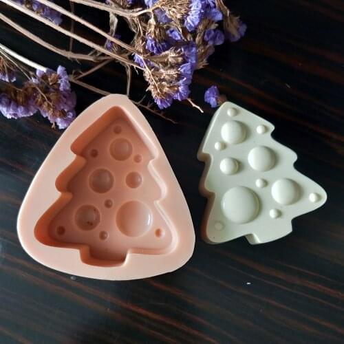 Year Soap Christmas Soap Molds Gypsum Chocolate Candle Candy Mold Silicone Mold Bubble Christmas Tree Clay Resin HC0162 PRZY New