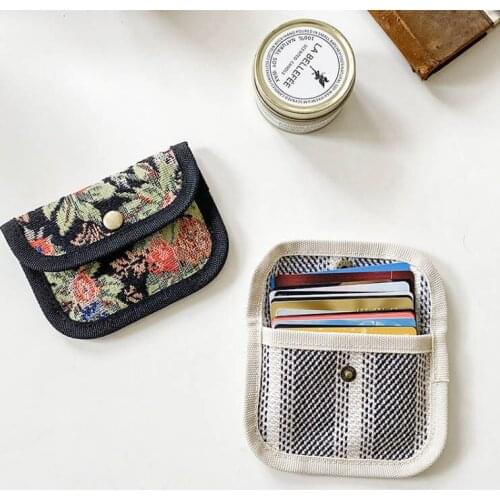 New Canvas Coin Purse Cute Mini Pouch Small Change Purse For Women Credit Cards Holder Small Wallet Girls Portable Coin Bags