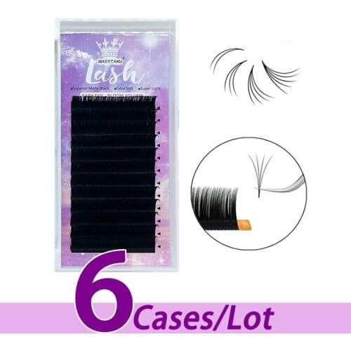 6pcs/lot Wholesale outstanding quality natural soft cashmere Extensions 1S Blossom Eyelashes Extension Lash Volume Fake Makeup