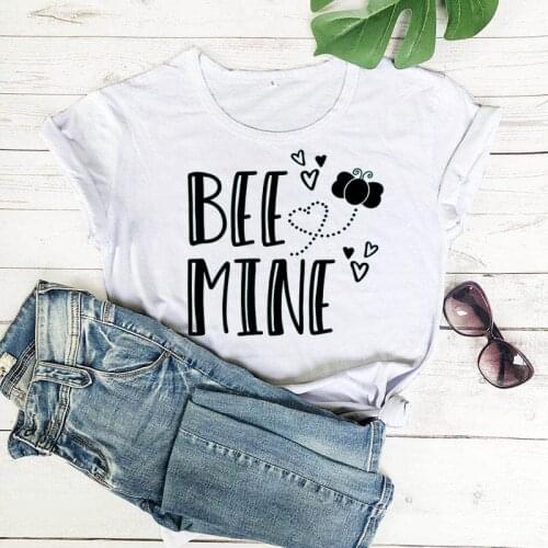 Bee Mine New Arrival Funny 100%Cotton Valentine Shirt Valentines Day Shirt Valentines Day Gift Valentines Love Gift