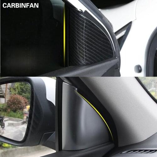 Front A column lamp frame triangle Audio Speak Sound Cover Ring circle trim Sticker For Renault Kadjar 2016 2017 2018