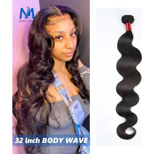 28 30 32 40 Inch Body Wave Hair Bundles Remy Body Wavy Human Hair Bundles Natural Color 100% Human Hair Extension For Black Wome