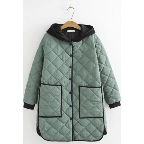 Plus Size XL-4XL Womens Autumn Winter Coats Hooded Casual Jackets Oversized Outwear woman parkas