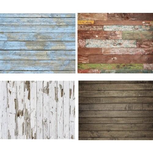 Rubber Floor Backdrop for Photography Vintage Wood Newborn Baby Birthday Background Photo Studio Anti-slip Rubber Backed Mat