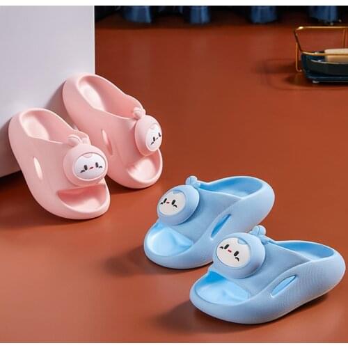 POSEE EVA Children Home Bathroom Slippers Girls Soft Sole Slides Summer Cute Sandals Non-Slip On Flats Indoor Shoes 5805