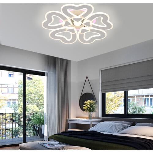 Nordic LED bedroom living room chandelier ceiling lamp hotel lobby restaurant lighting childrens room flower lamps wholesale
