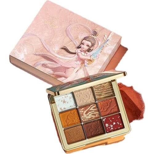 TT CARSLAN Nine-Color Eye Shadow Plate Glitter Matte Shimmer Waterproof Non-Liquid Earth Color Sequins Bling Flash